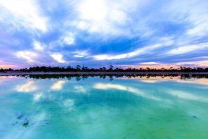 Mirror reflection on Lake Magic at dusk - Steve Jansen Photography