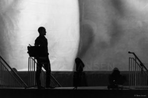 Silhouette of Man on Stage - Steve Jansen Photography